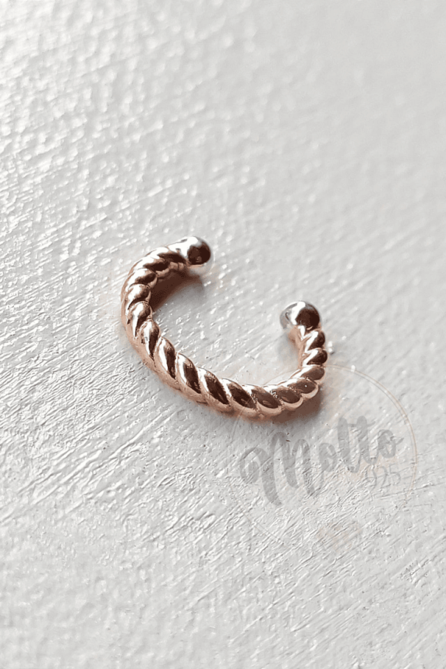 Çift Renk Burgu Form Earcuff