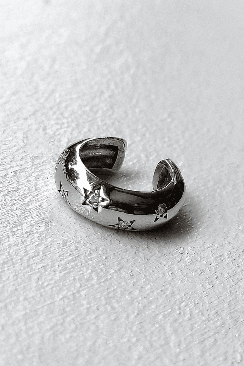 Yıldız Figürlü Büyük Boy Earcuff Küpe