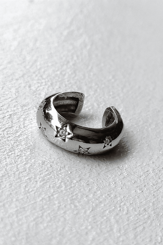 Yıldız Figürlü Büyük Boy Earcuff Küpe