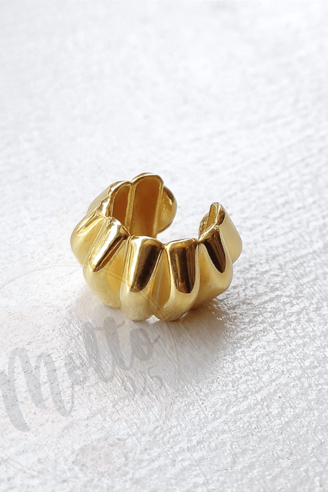 Büyük Boy Prizma Form Earcuff Küpe