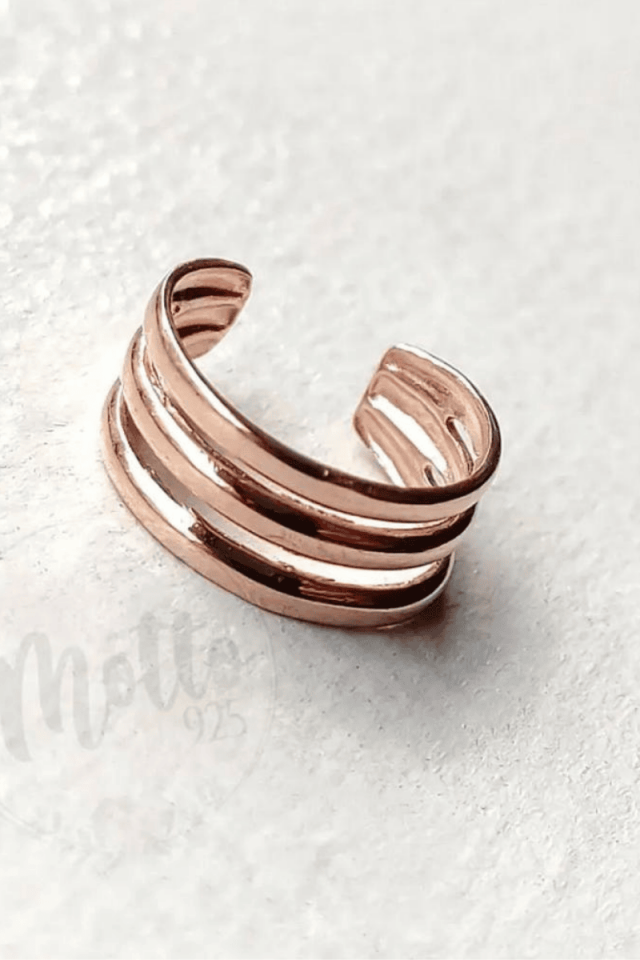 Üç Sıra Basic Earcuff Küpe