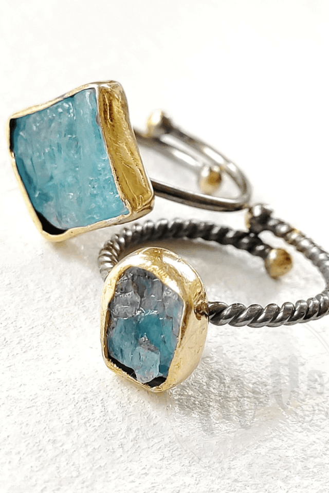 Yeşil Turmalin Taşlı El Yapımı Yüzük