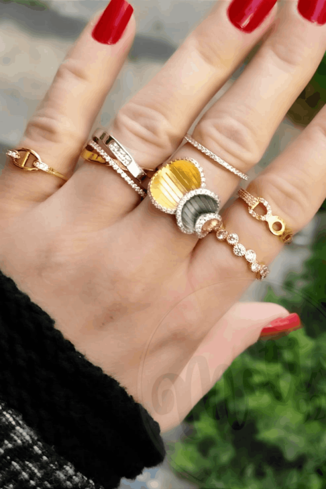 İthal Trio Baget Üç Renkli Yüzük